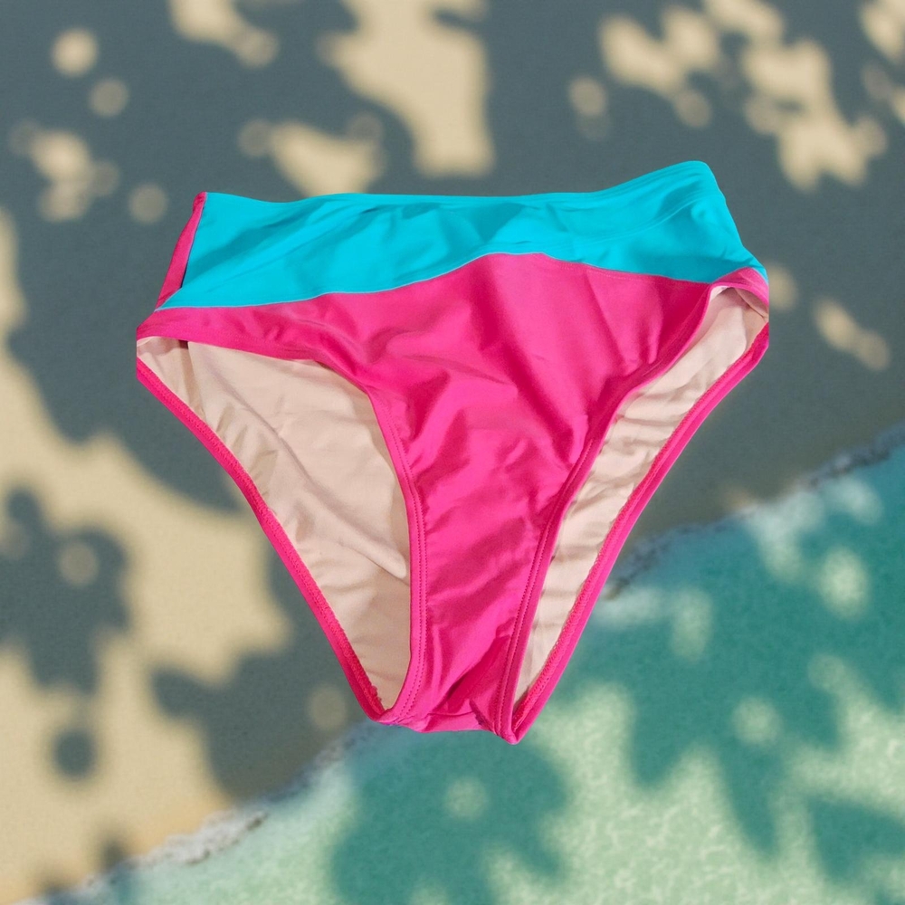 1 NWOT Cupshe Pink and Blue Bikini Set Size Large